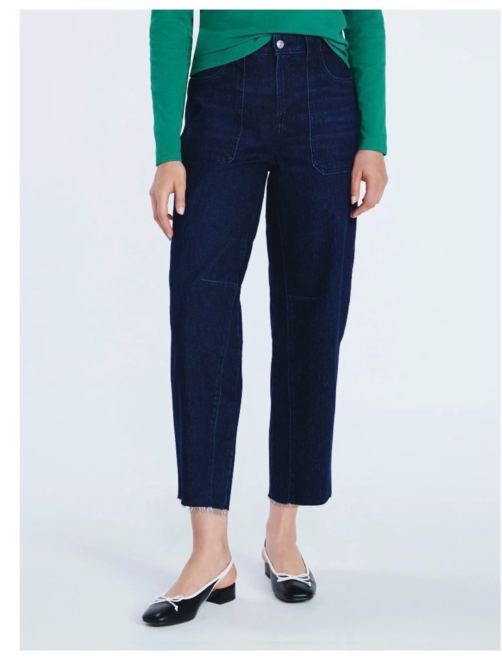 Free Assembly Women’s Cropped Carpenter Barrel Jeans